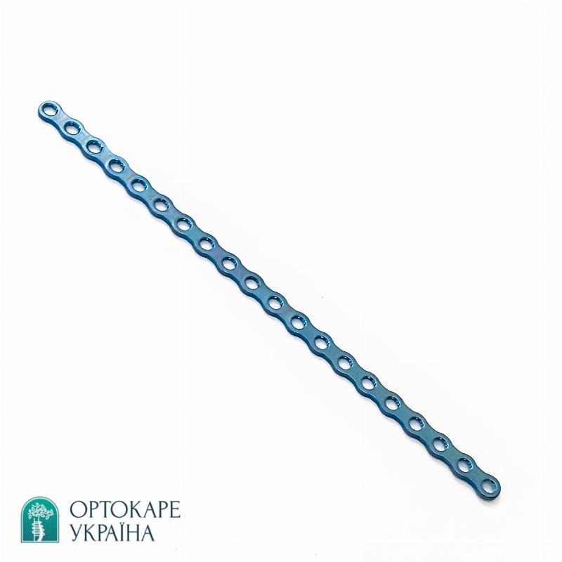 Пластина для реконструкція нижньої щелепи BMR 20 отворів, пряма 1,5 мм